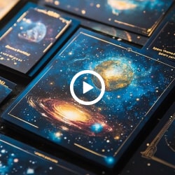 Star charts and astrology cards